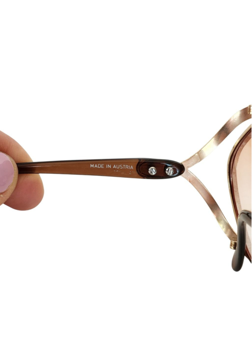 CHRISTIAN DIOR Vintage Gold Oversized Sunglasses Frame Only - Picture 8 of 9
